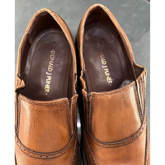 Donald J Pliner Genes-01 Men\'s Slip On Loafer Dress Shoes Size 7 M Leather Brown
